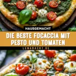 Die beste Focaccia mit Pesto und Tomaten 20 Pinterest Hidden Image