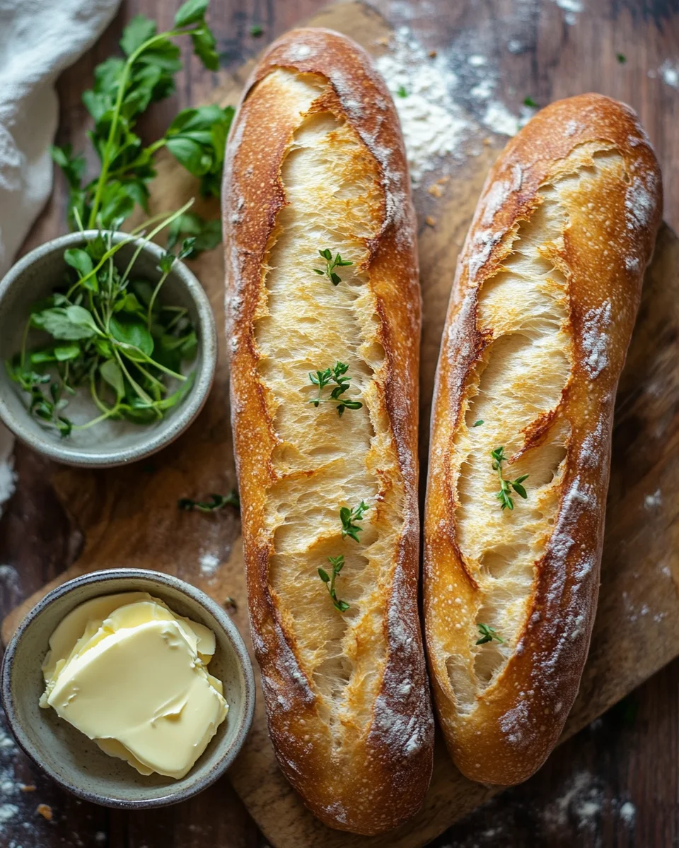 Einfaches Rezept für knuspriges Baguette
