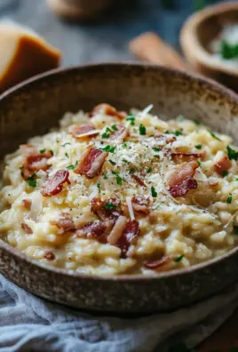 Französisches Zwiebel und Speck Risotto