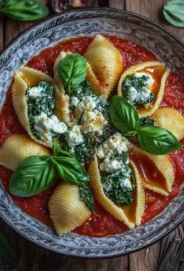 Gefüllte Muschelnudeln mit Ricotta und Spinat 23 Gefüllte Muschelnudeln mit Ricotta und Spinat
