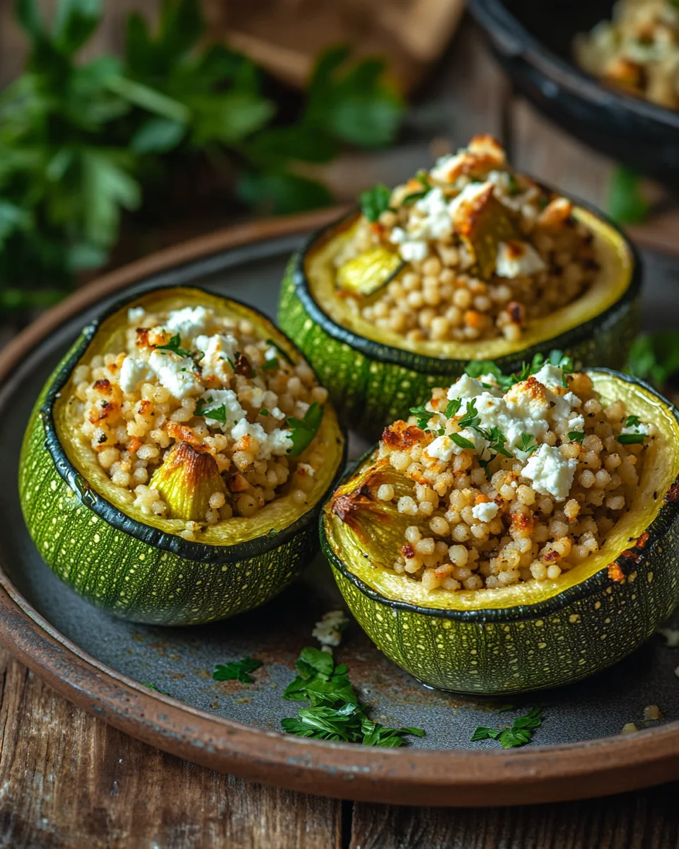 Homepage 1 Gefüllte Zucchinis mit Couscous und Feta