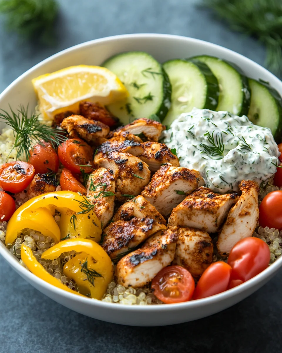 Griechische Hähnchen-Tzatziki-Bowl 28 Griechische Hähnchen-Tzatziki-Bowl