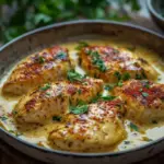 H&auml;hnchenfilet in Frischk&auml;se-Parmesan-So&szlig;e