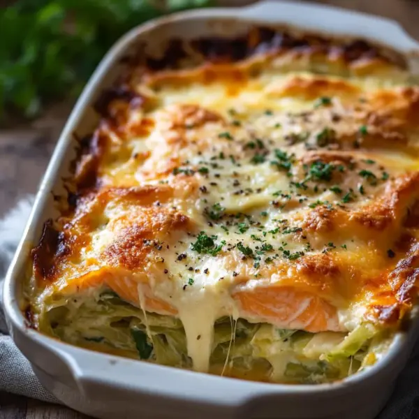 Lachs-Spitzkohl-Auflauf