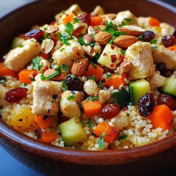 Marokkanische Hühner-Couscous-Schüssel