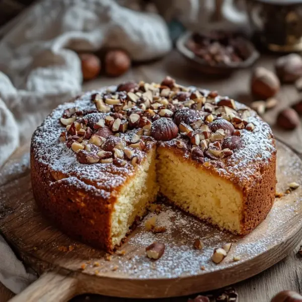 Nusskuchen mit Nougatcreme
