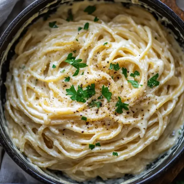 One Pot Knoblauch Käse Pasta