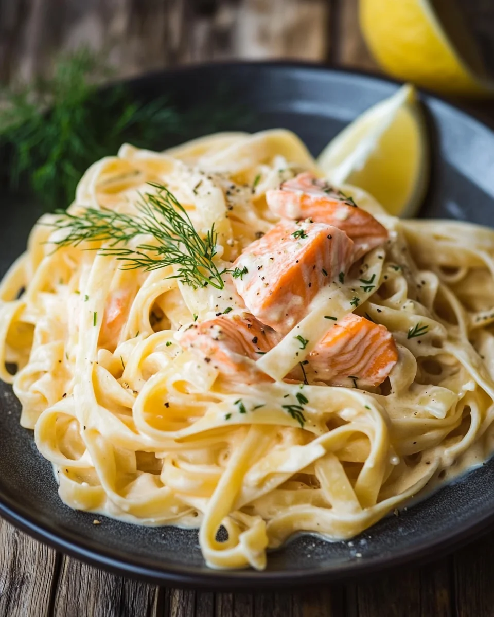 Pasta mit Lachs und Sahnesoße 17 Pasta