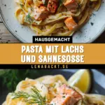 Pasta mit Lachs und Sahnesoße 16 Pinterest Hidden Image