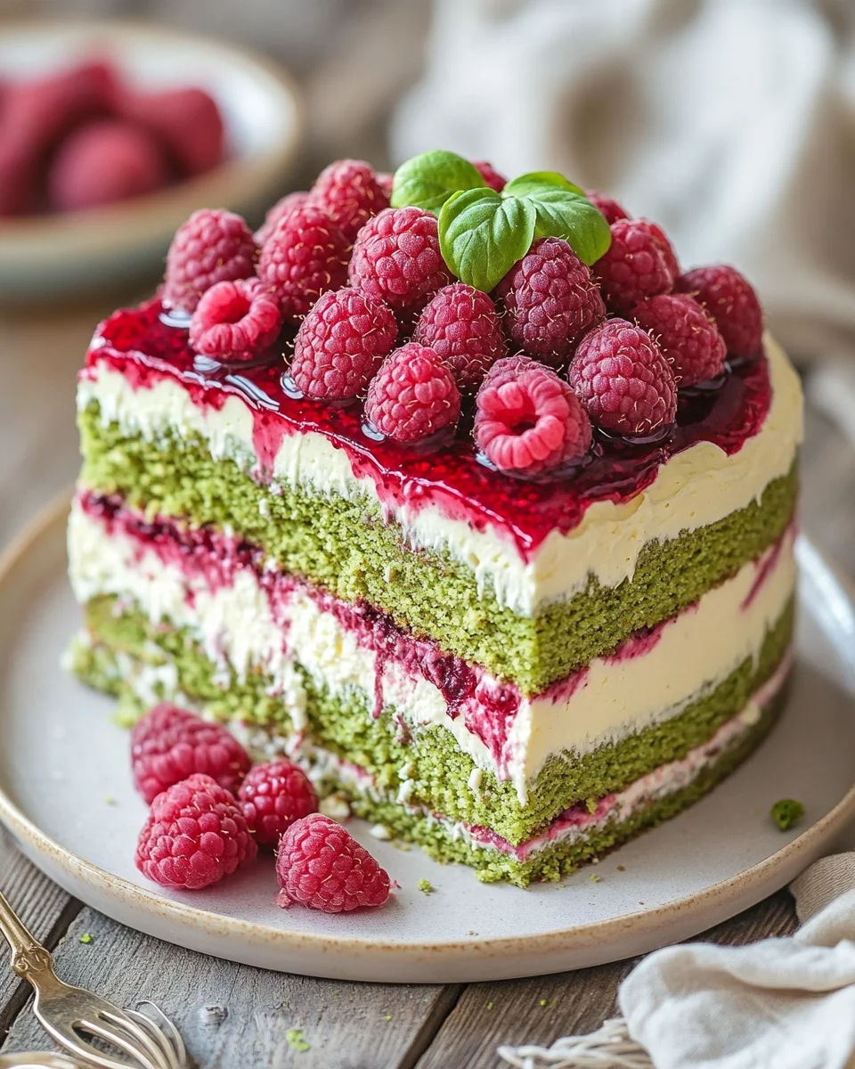 Pistazien-Himbeer-Torte mit Mascarpone-Creme 21 Pistazien-Himbeer-Torte