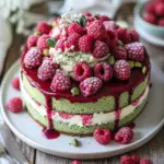 Pistazien-Himbeer-Torte mit Mascarpone-Creme