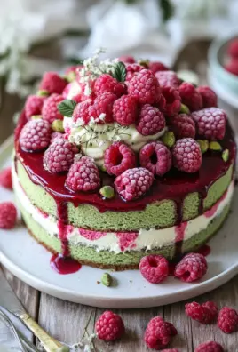 Pistazien-Himbeer-Torte mit Mascarpone-Creme 26 Pistazien-Himbeer-Torte mit Mascarpone-Creme