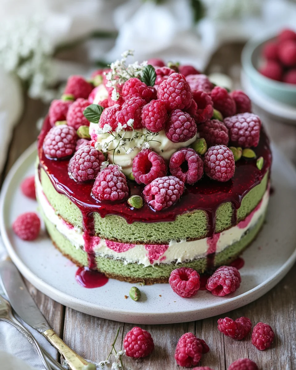 Pistazien-Himbeer-Torte mit Mascarpone-Creme 23 Pistazien-Himbeer-Torte mit Mascarpone-Creme