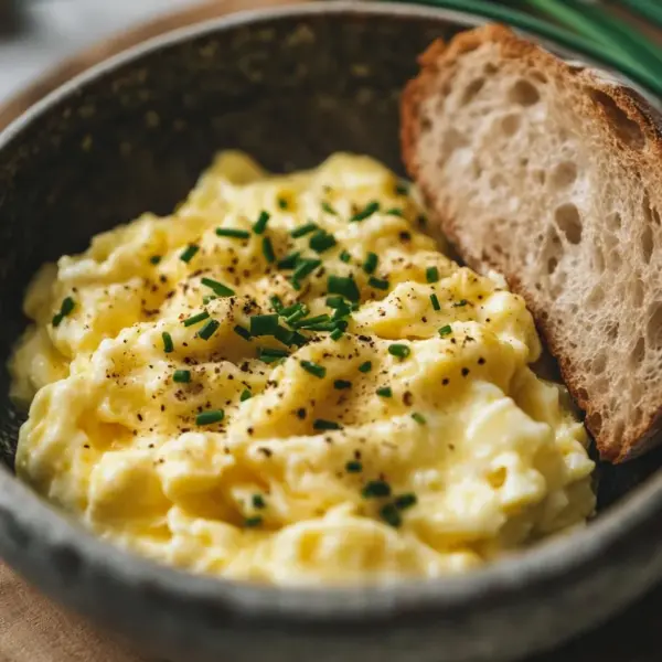 Rührei mit Hüttenkäse