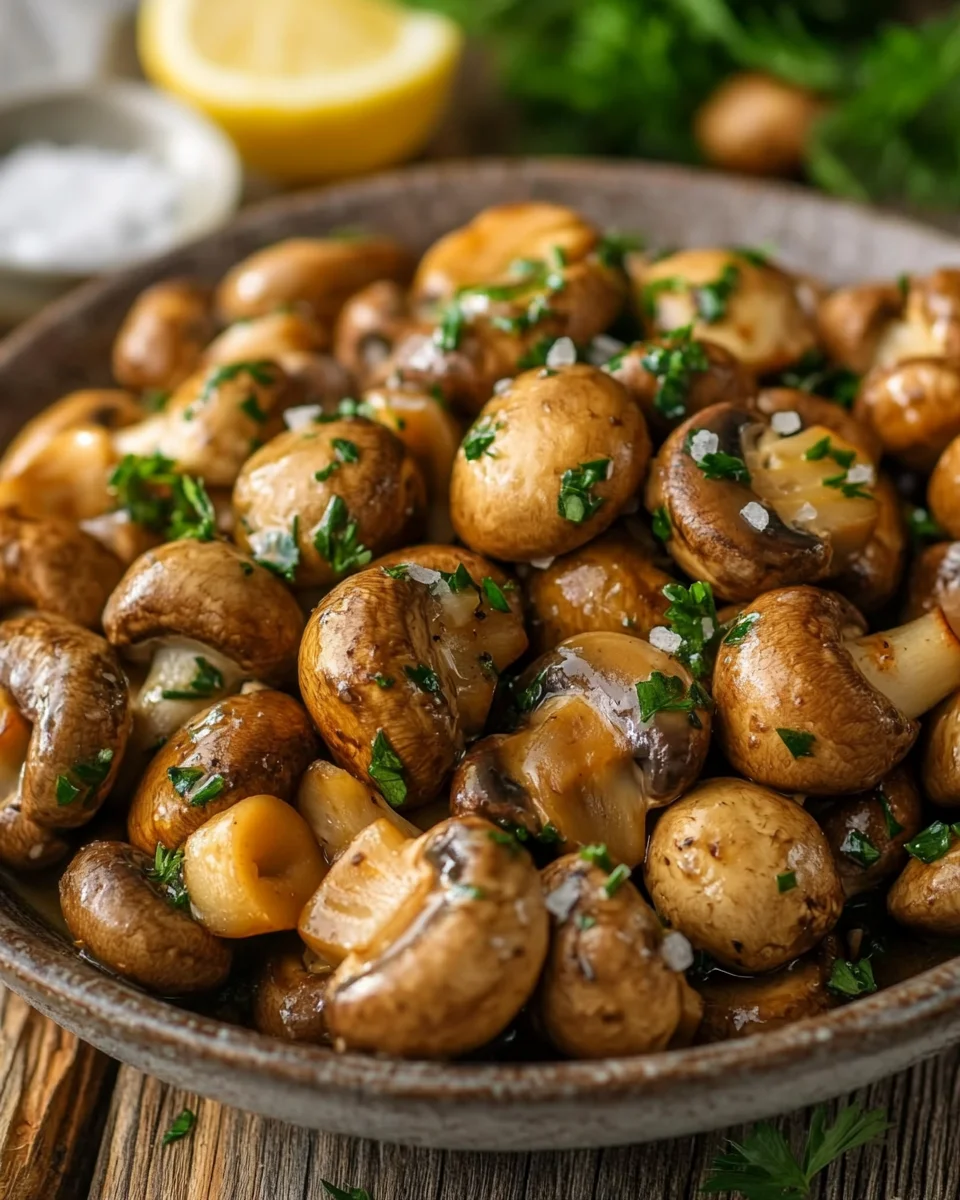 Saftige Knoblauch-Champignons Rezept