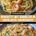 Spaghetti mit Garnelen in Knoblauch-Sahnesauce 19 Pinterest Hidden Image