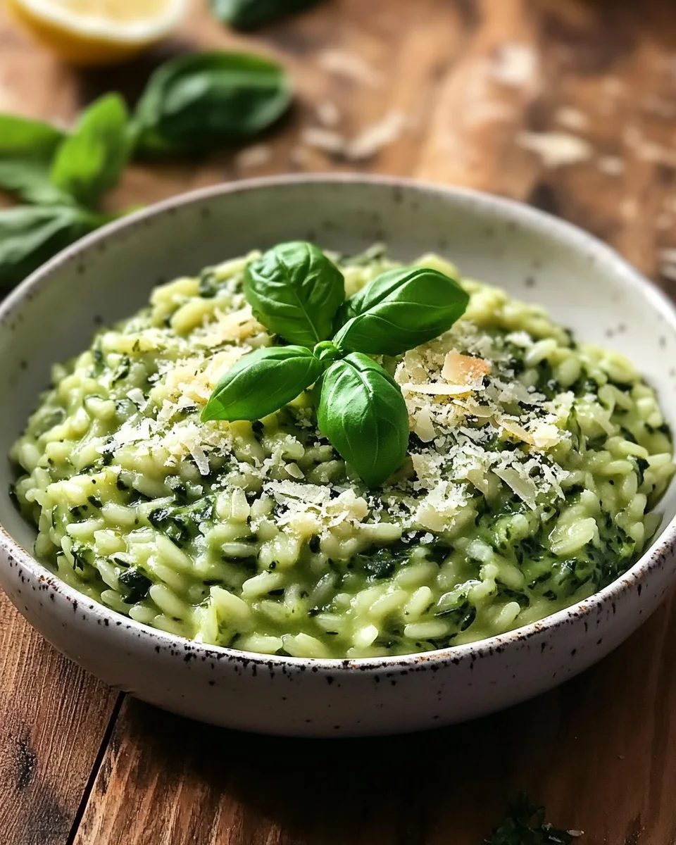 Spinat Risotto mit frischen Kr&auml;utern