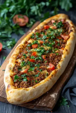 Türkische Pide mit Hackfleisch