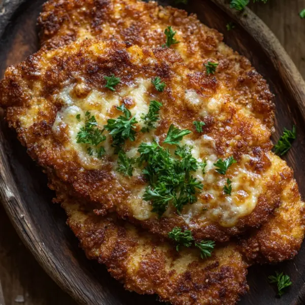 Überbackene Partyschnitzel
