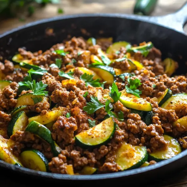 Zucchini-Hack-Pfanne