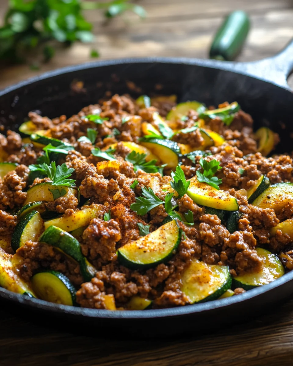 Zucchini-Hack-Pfanne